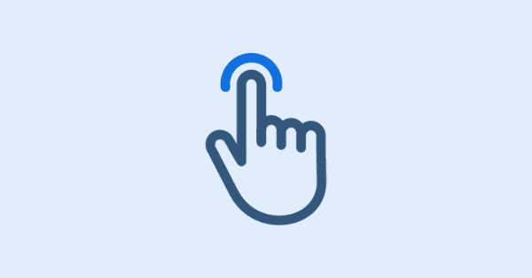 A finger that performs a click