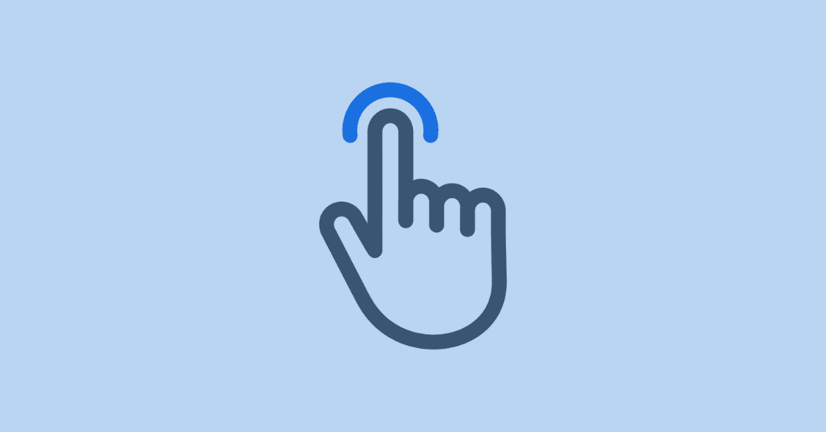 Ein Finger der einen Klick durchführt